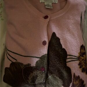 26 International Pink and Purple Floral Cardigan